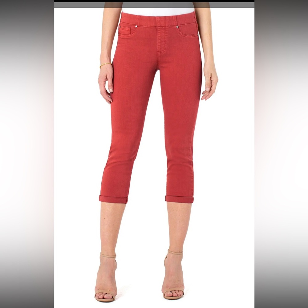 NWT Size 4 (27) Liverpool Chloe Pull On Pants/Jeans in Terra Rouge (ABBA)